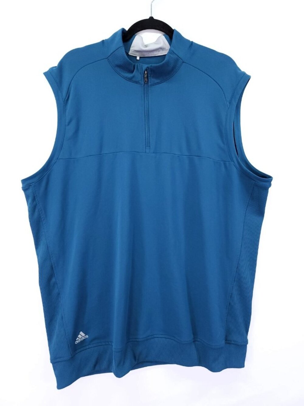 Adidas Climachill Tank Top Mens XL Blue 1/4 Zip Active Sleeveless Shirt Workout